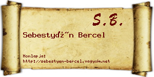 Sebestyén Bercel névjegykártya
